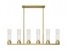  429-6I-BB-G429-11CL - Empire - 6 Light - 44 inch - Brushed Brass - Linear Pendant