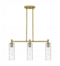  434-3I-BB-G434-12DE - Crown Point - 3 Light - 31 inch - Brushed Brass - Island Light