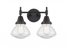  447-2W-BK-G324 - Olean - 2 Light - 16 inch - Matte Black - Bath Vanity Light