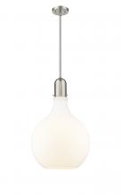 Innovations Lighting 492-1S-SN-G581-16-LED - Amherst - 1 Light - 16 inch - Brushed Satin Nickel - Stem hung - Pendant