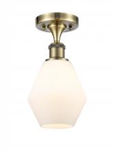  516-1C-AB-G651-6-LED - Cindyrella - 1 Light - 6 inch - Antique Brass - Semi-Flush Mount