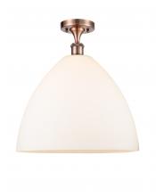  516-1C-AC-GBD-161-LED - Bristol - 1 Light - 16 inch - Antique Copper - Semi-Flush Mount