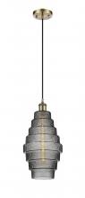 Innovations Lighting 516-1P-AB-G673-8-LED - Cascade - 1 Light - 8 inch - Antique Brass - Cord hung - Mini Pendant