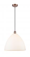  516-1P-AC-GBD-161-LED - Bristol - 1 Light - 16 inch - Antique Copper - Cord hung - Pendant