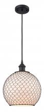 Innovations Lighting 516-1P-BK-G121-10CBK-LED - Farmhouse Chicken Wire - 1 Light - 10 inch - Matte Black - Cord hung - Mini Pendant