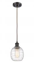 Innovations Lighting 516-1P-OB-G1013-LED - Belfast - 1 Light - 6 inch - Oil Rubbed Bronze - Cord hung - Mini Pendant