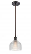 Innovations Lighting 516-1P-OB-G412-LED - Dayton - 1 Light - 6 inch - Oil Rubbed Bronze - Cord hung - Mini Pendant