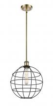 Innovations Lighting 516-1S-AB-CE-12-BK - Lake Placid - 1 Light - 12 inch - Antique Brass - Mini Pendant