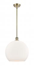  516-1S-AB-G121-14-LED - Athens - 1 Light - 14 inch - Antique Brass - Pendant