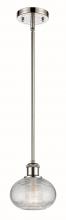  516-1S-PN-G555-6CL - Ithaca - 1 Light - 6 inch - Polished Nickel - Mini Pendant