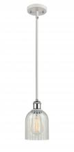  516-1S-WPC-G2511-LED - Caledonia - 1 Light - 5 inch - White Polished Chrome - Mini Pendant