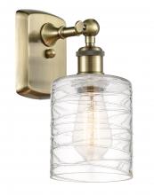  516-1W-AB-G1113-LED - Cobbleskill - 1 Light - 5 inch - Antique Brass - Sconce