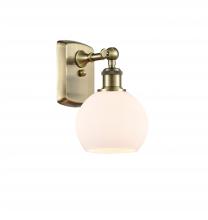  516-1W-AB-G121-6-LED - Athens - 1 Light - 6 inch - Antique Brass - Sconce