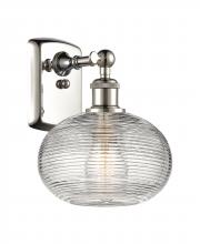  516-1W-PN-G555-8CL - Ithaca - 1 Light - 8 inch - Polished Nickel - Sconce