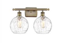  516-2W-AB-G1215-8 - Athens Water Glass - 2 Light - 18 inch - Antique Brass - Bath Vanity Light