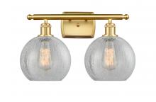  516-2W-SG-G125 - Athens - 2 Light - 18 inch - Satin Gold - Bath Vanity Light