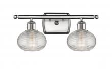  516-2W-SN-G555-6CL - Ithaca - 2 Light - 16 inch - Brushed Satin Nickel - Bath Vanity Light