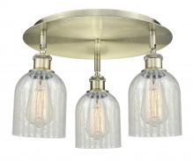  516-3C-AB-G2511 - Caledonia - 3 Light - 17 inch - Antique Brass - Flush Mount