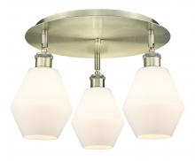  516-3C-AB-G651-6 - Cindyrella - 3 Light - 18 inch - Antique Brass - Flush Mount