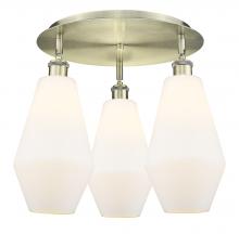  516-3C-AB-G651-7 - Cindyrella - 3 Light - 19 inch - Antique Brass - Flush Mount