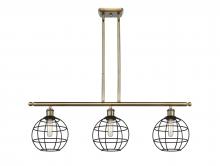  516-3I-AB-CE-8-BK - Lake Placid - 3 Light - 36 inch - Antique Brass - Stem Hung - Island Light