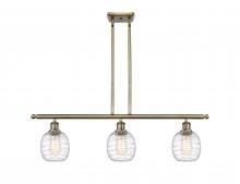  516-3I-AB-G1013-LED - Belfast - 3 Light - 36 inch - Antique Brass - Cord hung - Island Light