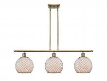 Innovations Lighting 516-3I-AB-G121-8CBK-LED - Farmhouse Chicken Wire - 3 Light - 36 inch - Antique Brass - Cord hung - Island Light