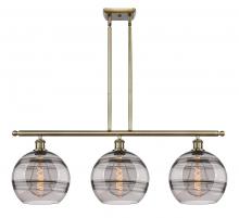  516-3I-AB-G556-10SM - Rochester - 3 Light - 37 inch - Antique Brass - Cord hung - Island Light