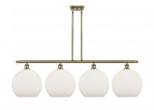  516-4I-AB-G121-12 - Athens - 4 Light - 50 inch - Antique Brass - Stem Hung - Island Light