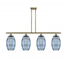  516-4I-AB-G557-8BL - Vaz - 4 Light - 48 inch - Antique Brass - Cord hung - Island Light