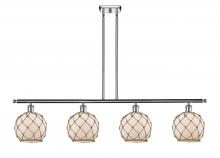 Innovations Lighting 516-4I-PC-G121-8RB-LED - Farmhouse Rope - 4 Light - 48 inch - Polished Chrome - Cord hung - Island Light