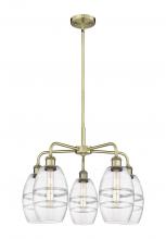  516-5CR-AB-G557-6CL - Vaz - 5 Light - 24 inch - Antique Brass - Chandelier