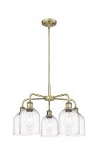  516-5CR-AB-G558-6CL - Bella - 5 Light - 24 inch - Antique Brass - Chandelier