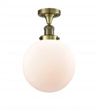  517-1CH-AB-G201-10-LED - Beacon - 1 Light - 10 inch - Antique Brass - Semi-Flush Mount