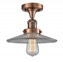  517-1CH-AC-G2 - Halophane - 1 Light - 9 inch - Antique Copper - Semi-Flush Mount