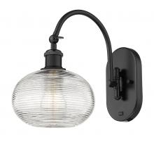  518-1W-BK-G555-8CL - Ithaca - 1 Light - 8 inch - Matte Black - Sconce