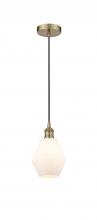  616-1P-AB-G651-6-LED - Cindyrella - 1 Light - 6 inch - Antique Brass - Cord hung - Mini Pendant