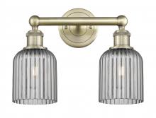  616-2W-AB-G559-5SM - Bridal Veil - 2 Light - 14 inch - Antique Brass - Bath Vanity Light