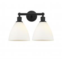  616-2W-BK-GBD-751 - Bristol - 2 Light - 17 inch - Matte Black - Bath Vanity Light