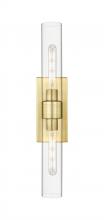  617-2W-SG-G617-11CL - Boreas - 2 Light - 24 inch - Satin Gold - Bath Vanity Light