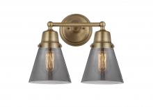  623-2W-BB-G63 - Cone - 2 Light - 14 inch - Brushed Brass - Bath Vanity Light