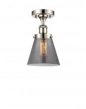 Innovations Lighting 916-1C-PN-G63-LED - Cone - 1 Light - 6 inch - Polished Nickel - Semi-Flush Mount