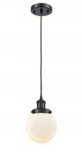 Innovations Lighting 916-1P-OB-G201-6-LED - Beacon - 1 Light - 6 inch - Oil Rubbed Bronze - Cord hung - Mini Pendant