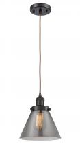 Innovations Lighting 916-1P-OB-G43-LED - Cone - 1 Light - 8 inch - Oil Rubbed Bronze - Cord hung - Mini Pendant