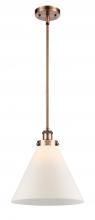  916-1S-AC-G41-L-LED - Cone - 1 Light - 12 inch - Antique Copper - Mini Pendant