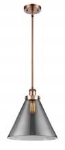  916-1S-AC-G43-L-LED - Cone - 1 Light - 12 inch - Antique Copper - Mini Pendant