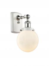 Innovations Lighting 916-1W-WPC-G201-6-LED - Beacon - 1 Light - 6 inch - White Polished Chrome - Sconce