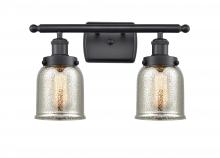  916-2W-BK-G58 - Bell - 2 Light - 16 inch - Matte Black - Bath Vanity Light