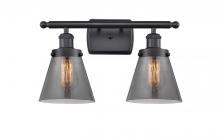  916-2W-BK-G63 - Cone - 2 Light - 16 inch - Matte Black - Bath Vanity Light