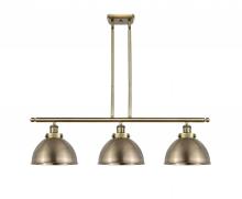  916-3I-AB-MFD-10-AB-LED - Derby - 3 Light - 36 inch - Antique Brass - Stem Hung - Island Light